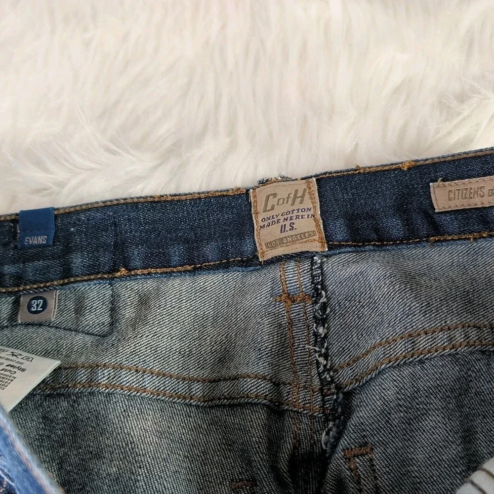 Citizens‎ Humanity Evans Jeans Mens Dark Wash Blue Straight Denim Fits 32x33